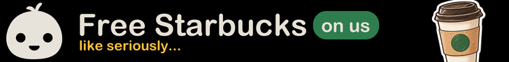 Free Starbucks on us — like seriously